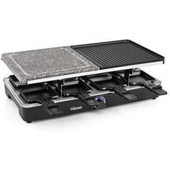 Grill Raclette Tristar para 8 Personas, 1400 W, Aluminio Fundido, Negro