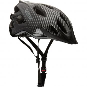 Uvex Adige - Casco de ciclismo, color negro / plata oscura