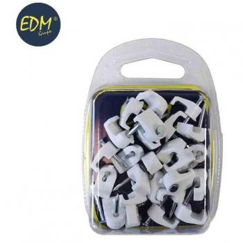 Grapas blancas para cable de manguera tubular 2x1,5 - Envasadas