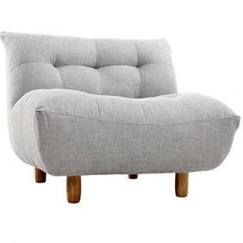 Sillón diseño escandinavo gris y roble YUMI