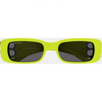 Balenciaga Bb0096s Col. 008 Women's Square Yellow Sunglasses