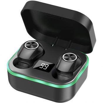 Auriculares Bluetooth 5.0 Platinet PM1030 con Estuche de Carga Stardust Negro