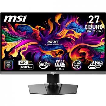 Monitor Gaming MSI MPG 272URX QD-OLED 27 4K UHD 240Hz 0.03ms Ajustable USB-C