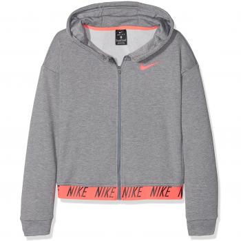 Nike G NK Dry Hoodie FZ Core Studio Sudadera, Niñas, Gris