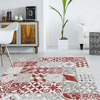 VINILIKO, Alfombra de vinilo, Antique, Rojo, 133x200 cm