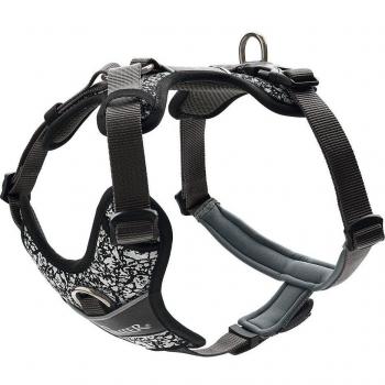 Arnés para Perro Hunter Divo Reflectante Negro/Gris M (56-73 cm)