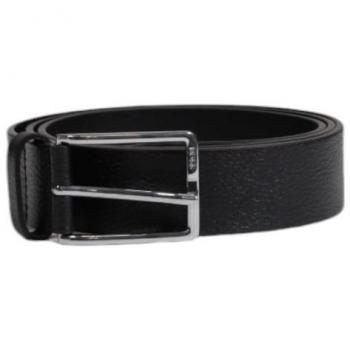 Boss Erman Black Leather Belt - 115 cm / 46 Inches