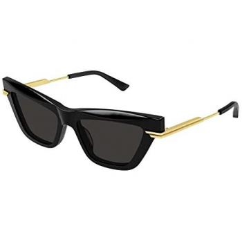 Bottega Veneta BV1241S Women's Sunglasses - Full-Rim Butterfly Design, Recycled Frame, Black, Unisize