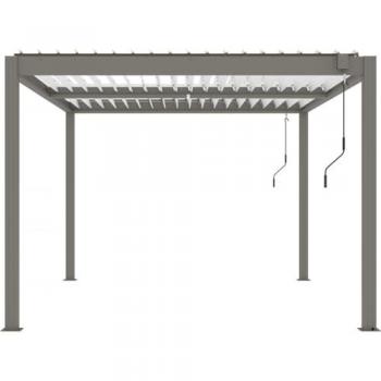 Pérgola Bioclimática de Aluminio Windsor con LED 3 x 4 - Taupe