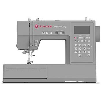 Máquina de Coser Electrónica Singer Heavy Duty 6805C con bolso regalo, diseñada para trabajos pesados, cuenta con múltiples puntadas, velocidad ajustable y estructura metálica