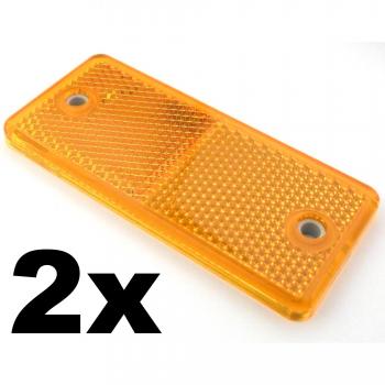 Reflectores Ámbar Rectangular x2 Aprobados Para Remolque Caravana - Franqueo libre!