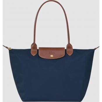 Bolso de hombro Longchamp Le Pliage Original de nylon reciclado y cuero, tamaño único, color azul