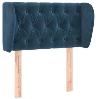 Cabecero de terciopelo azul oscuro 83x23x78/88 cm