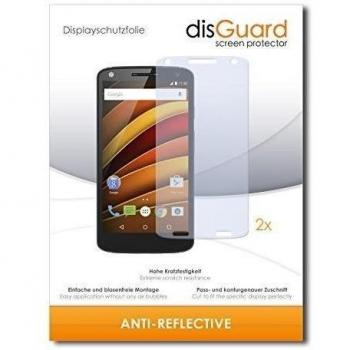 disGuard® Protector de Pantalla [Anti-Reflex] compatibile con Motorola Moto X Force [2 Piezas] Antirreflectante, Mate, Antirreflejante, Anti-Arañazos, Anti-Huella Dactilar - Película Protectora