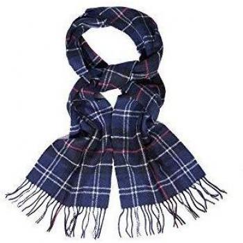 Barbour Tartan Lambswool Scarf - Navy/Red - One Size