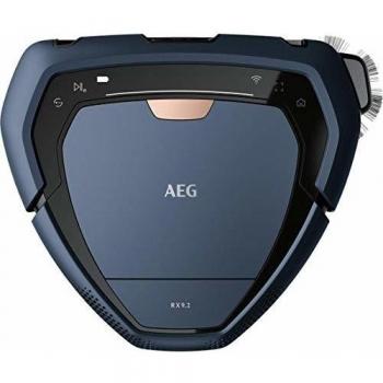 AEG RX9-2-6IBM Robot Aspiradora Visión 3D, Batería hasta 120min Cepillo Motorizado Ancho de 22cm, Carga Rápida, Gran Filtración, Escala 2, 2cm, 75dB, Display LED, WiFi, App, Depósito de 0.7L, Azul