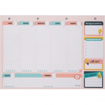 Mr. Wonderful Organizador Semanal Multicolor Para que No se te Escape Ningún Plan WOA2211970ESZ0