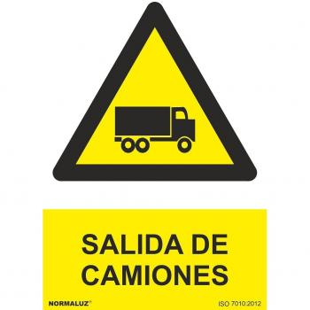 Normaluz RD30023 - Señal Salida De Camiones PVC Glasspack 0,7 mm 21x30 cm