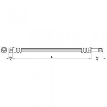 Latiguillo de Freno Metzger Delantero Derecho para VW Multivan Transporter T5/T6 4110434