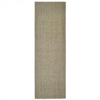 Alfombra de sisal para rascador gris taupe 80x250 cm