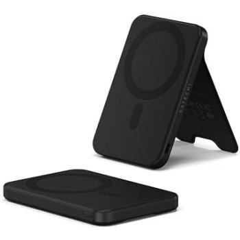 Batería Externa Magnética Satechi 5000mAh con Soporte Integrado y Carga Inalámbrica Qi2 Negra