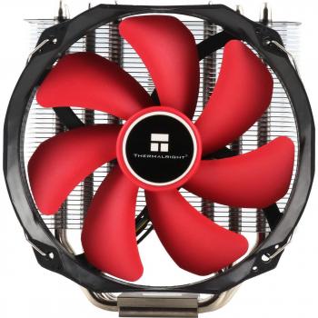 Disipador de CPU Thermalright TA140 con ventilador de 14 cm en color negro, gris y rojo