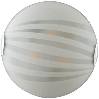 Plafón de cristal Kuna, 2 luces, vidrio blanco, diámetro 30 cm