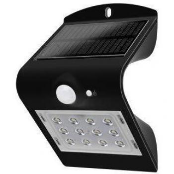 Luz Solar LED de Pared BLULAXA 48873 con Sensor de Movimiento, 1,5W, Negra