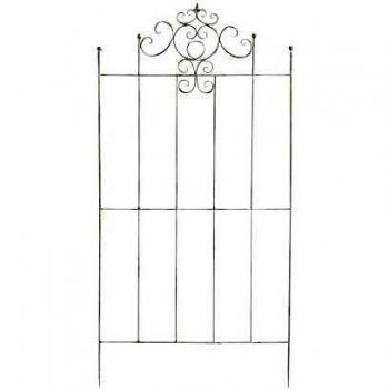 Valla para Plantas Trepadoras Paula - Reja Metálica de Hierro Blanco Antiguo, 170 x 85 cm, Soporte para Enredaderas