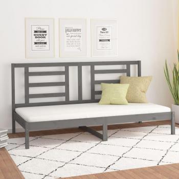 Sofá cama de madera maciza de pino gris 90x200 cm