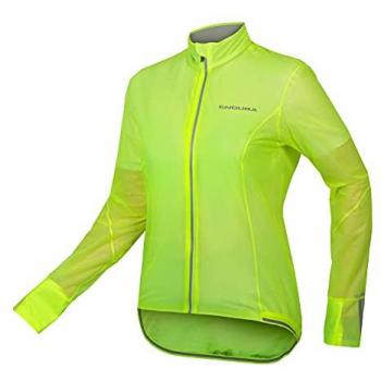 Chaqueta impermeable Endura FS260-Pro Adrenaline Race II para mujer - XS, fina, verde y amarillo