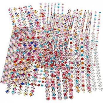 Piedras de Strass, 2-10 mm, 27x9 cm, Variedad de 12 Colores