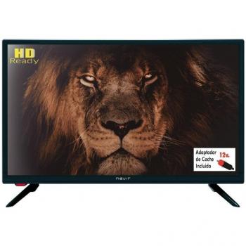 Nevir NVR-8072-24RD2S-SMA-N 24 HD Ready LED Smart TV Android 9 con Adaptador de Coche 12V, 2x USB, 2x HDMI en Color Negro