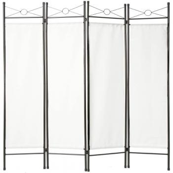 Biombo Paravent Tectake 180 x 160 x 2,5 cm - Plegable en 2, 3 o 4 posiciones, medidas de cada panel: 180 x 39 x 2,5 cm,