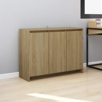 Aparador de madera contrachapada 102x33x75 cm con puertas, cajón de madera, buffet para salón moderno, armario auxiliar y armario de almacenamiento