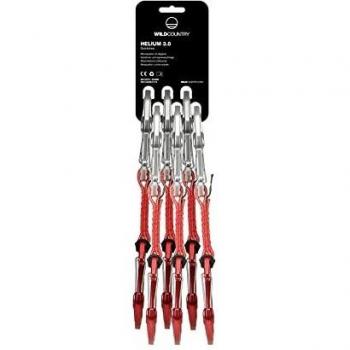 Wild Country Helium 3.0 Quickdraw Set - 6 Pack, 10 cm Red/Silver