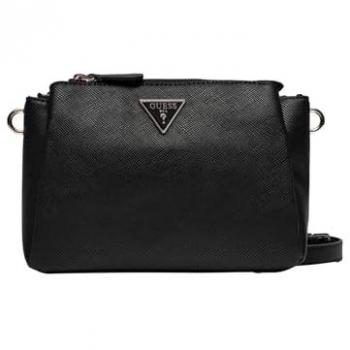 Guess Noelle Black Saffiano Crossbody Bag
