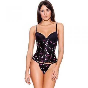 Intimax corsets lencería y moda Underbust Alison Corsé, Negro, S para Mujer