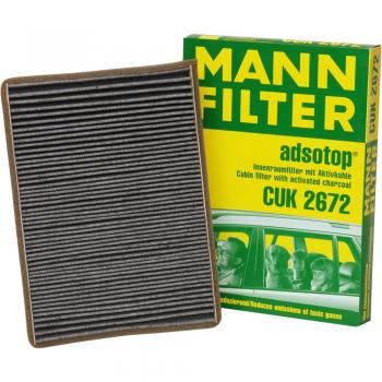 Original MANN-FILTER Interior Filter CUK 2672 – Pollen filter with active charcoal – For passenger cars