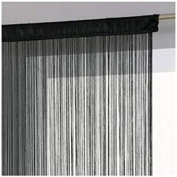 Cortina de Hilos Negra 90x200 cm Atmosphera