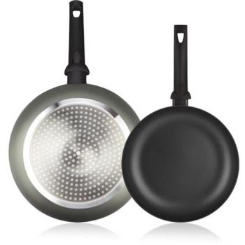 Set de Sartenes Grises Alza Giro 20 + 26cm, Aluminio Prensado Grueso, Antiadherente Doble Capa, Inducción y Lavavajillas