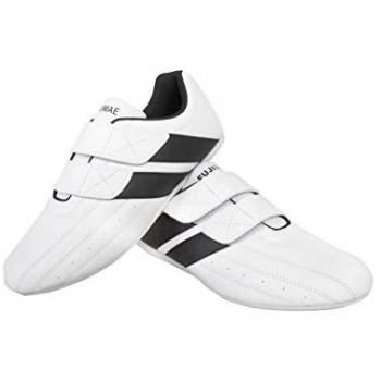 Zapatilla Taekwondo Double Power. Velcro. Blanco