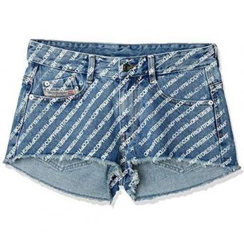 Diesel 00SQQ3 0BAYA DE-RIFTY Bermudas Y Pantalones Cortos Mujer Denim Medium Blue 29