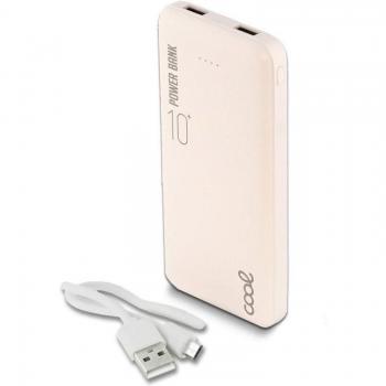 Cool Leather Powerbank 10000mAh 2xUSB Blanca