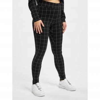 Urban Classics Ladies High Waist Check Leggings - Black/White - XS to 5XL