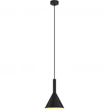 Lámpara colgante moderna Arcchio Tadej de metal negro, 1 luz E27, diámetro 19 cm, ideal para salón y comedor