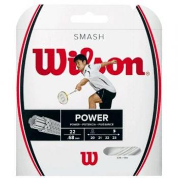 Wilson Smash 66 Cordaje de bádminton, 10 m, Unisex, Blanco, Grosor 0,68 mm