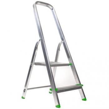 Escalera de Tijera Plegable Keroppa, 2 peldaños, Aluminio, con Gancho de Pared, Multiusos, Antideslizante, Ligera y Resistente, Escalera Domést