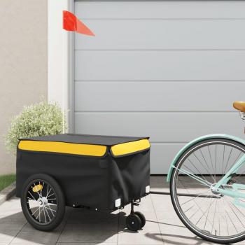 Remolque para Bicicleta Carrito de Carga Hierro 45 kg Color Negro, Amarillo, Azul