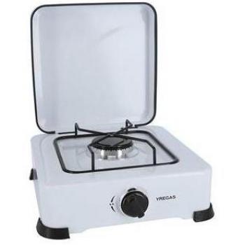 Cocina de gas esmaltada blanca de 1 fuego
